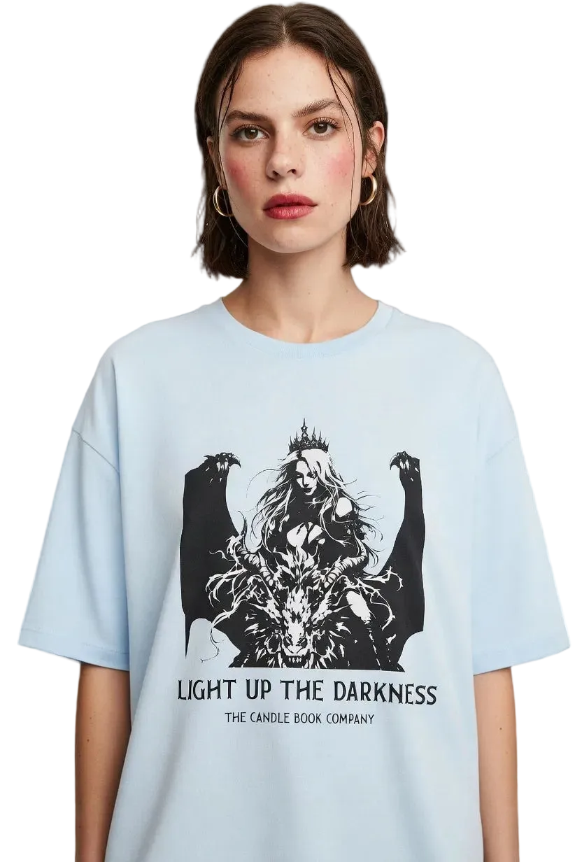 Light Up The Darkness - Dragon Rider Fantasy Tee