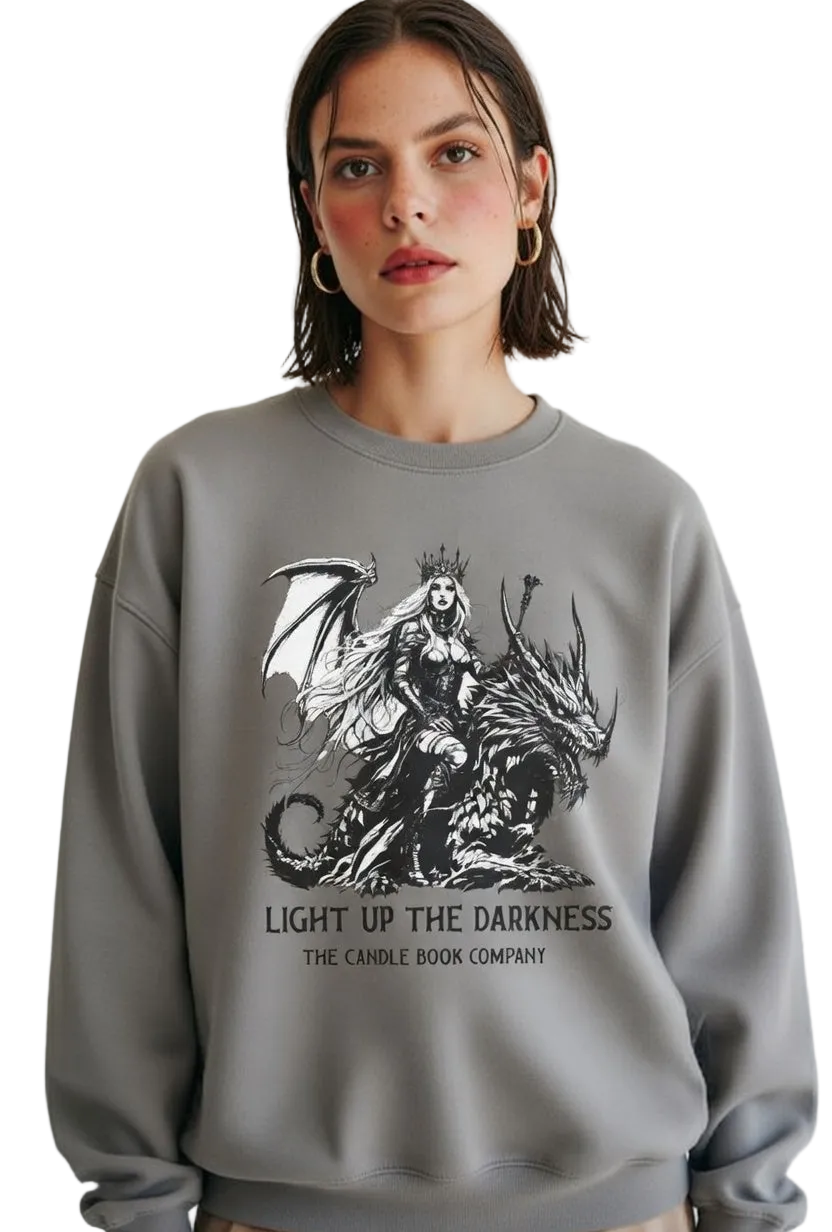 Light Up The Darkness - Dragon Rider Fantasy Sweatshirt
