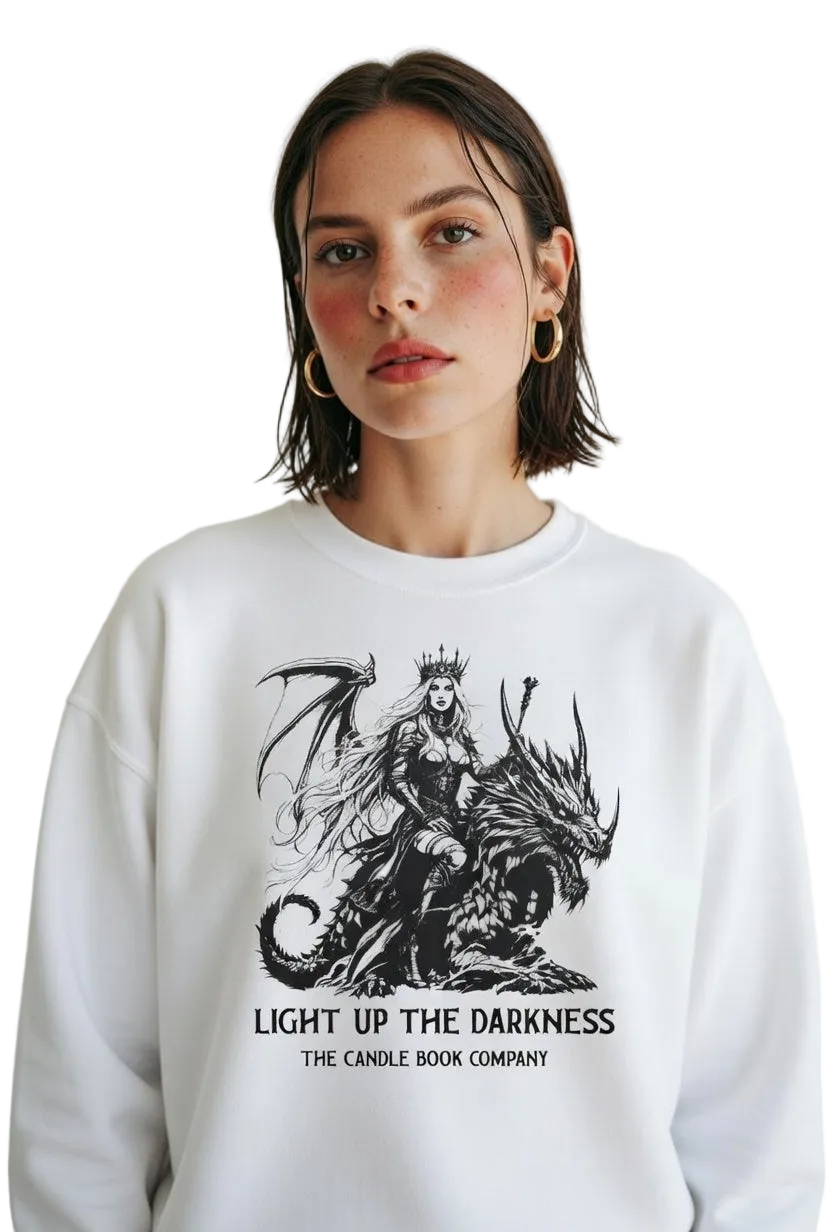 Light Up The Darkness - Dragon Rider Fantasy Sweatshirt