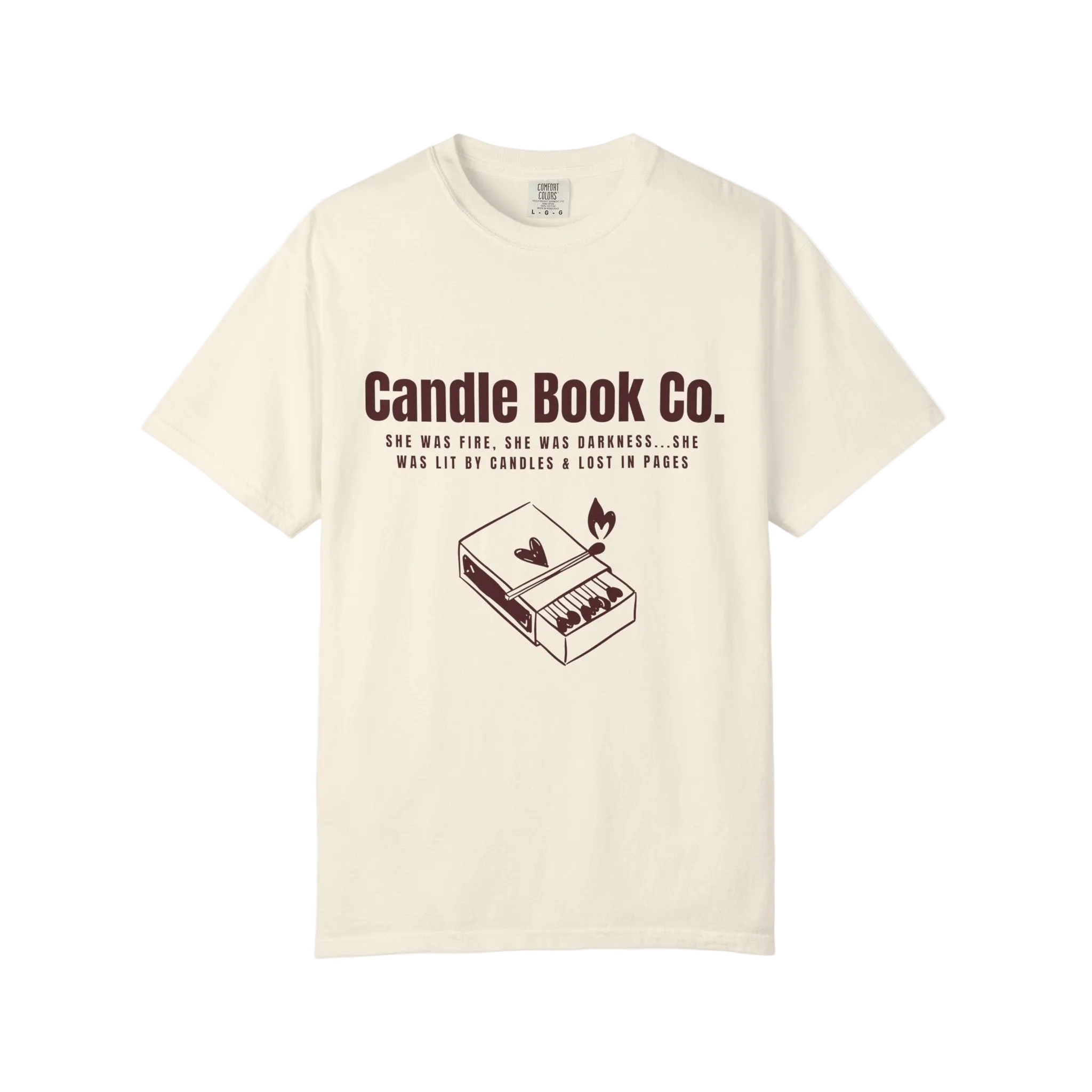 She Was Fire & Darkness Tee Candle Book Co.