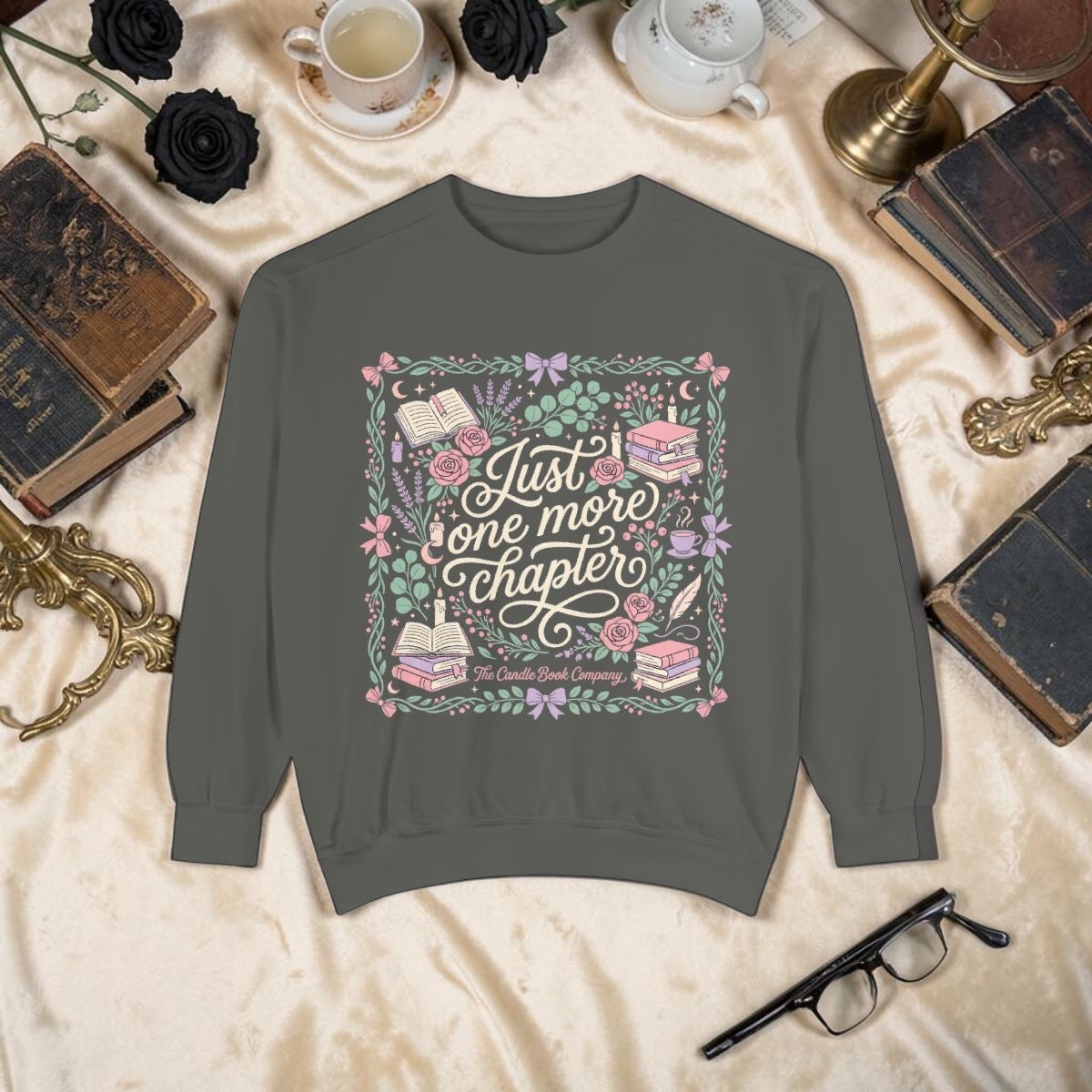 Just One More Chapter - Whimsical Book Lover Sweatshirt